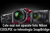 Cele mai noi aparate foto Nikon COOLPIX cu tehnologia SnapBridge