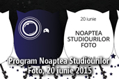 Program Noaptea Studiourilor Foto, 20 iunie 2015
