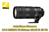 Actualizare de firmware AF-S NIKKOR 70-200mm f/2.8E FL ED VR