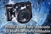 Primul aparat foto subacvatic din lume cu obiective interschimbabile