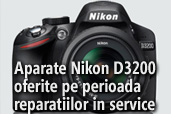 Service-ul Nikon in Romania ofera gratuit Nikon D3200  pentru utilizatori