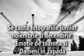 Se cauta fotografiile lunilor noiembrie si decembrie: Emotie de toamna si Oameni in zapada